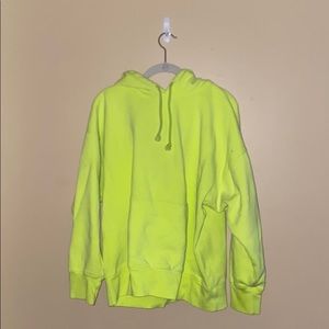 Aritzia Boyfriend Hoodie Neon Green